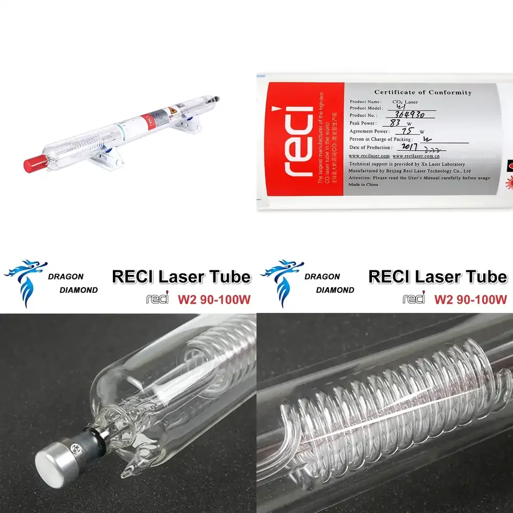 

2026 Co2 Tube 80w 100w 150w Reci W1 W2 W4 W6 W8 Tubes for Precision CO2 Cutting and Engraving
