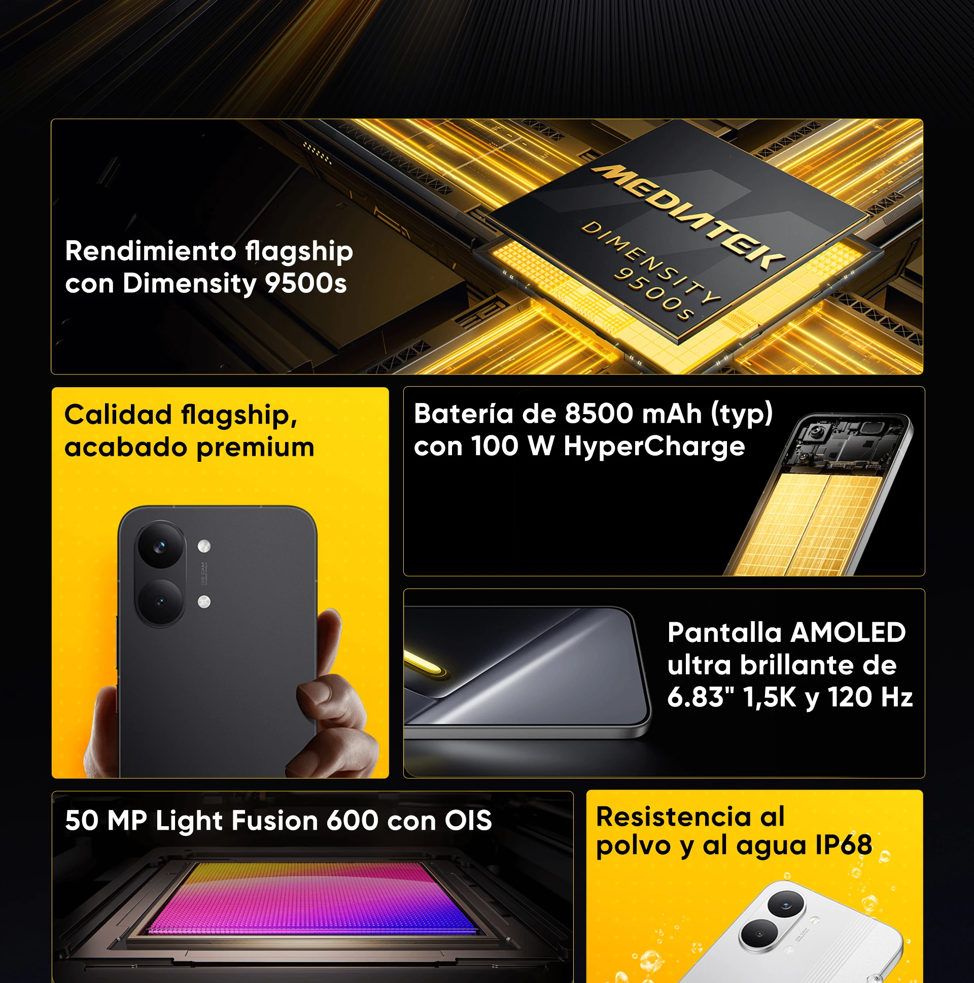 Smartphone POCO X8 Pro Max 5G Global Version MediaTek Dimensity 9500s 6.83" 1.5K 120Hz Ultra-bright AMOLED Display 8500mAh NFC