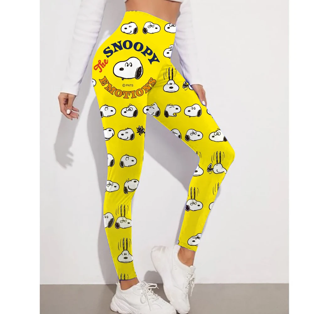 New Snoopy print Yoga Pants Sport Leggings Women Seamless High Waist Push Up Woman Tights Fitness Workout Leggins Gym Clothing