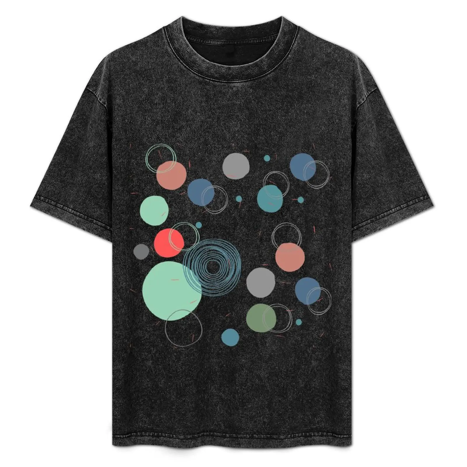 Digital Random Bubble Art Pattern T-Shirt heavyweights vintage graphic tee plus sizes mens clothes