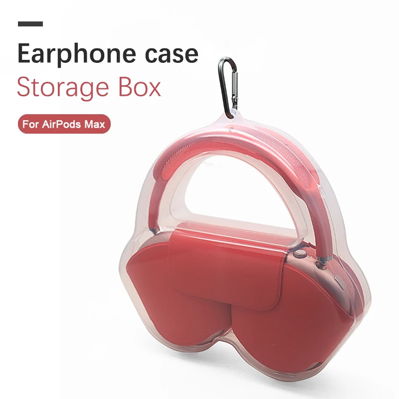 Portable Headphone Case Headphone Cover Travel Headset Plastic Storage Box Bag for Airpods max Transperant Protection Case