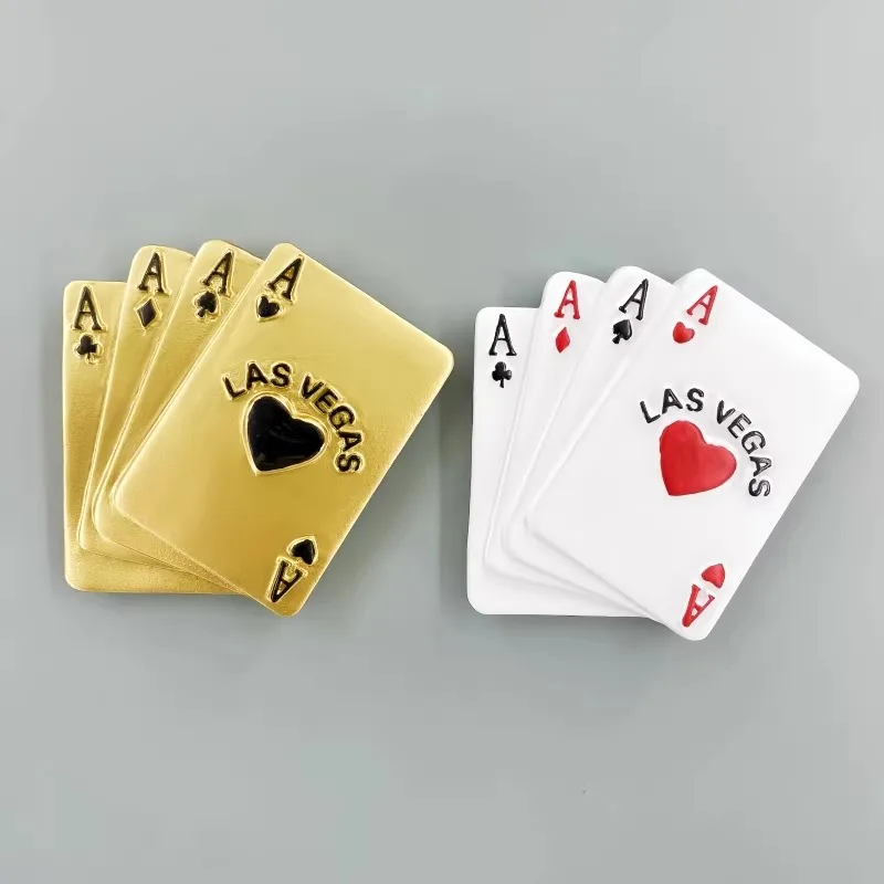 Las Vegas Playing Cards 3D Fridge Magnets Handicraft Resin R