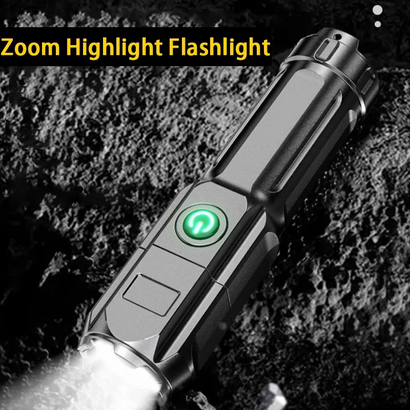 LED Flashlight Powerful Tactical Flashlight Rechargeable USB Torch Light 1000 Meters Of Strong Light Waterproof Zoom Hand Lamp