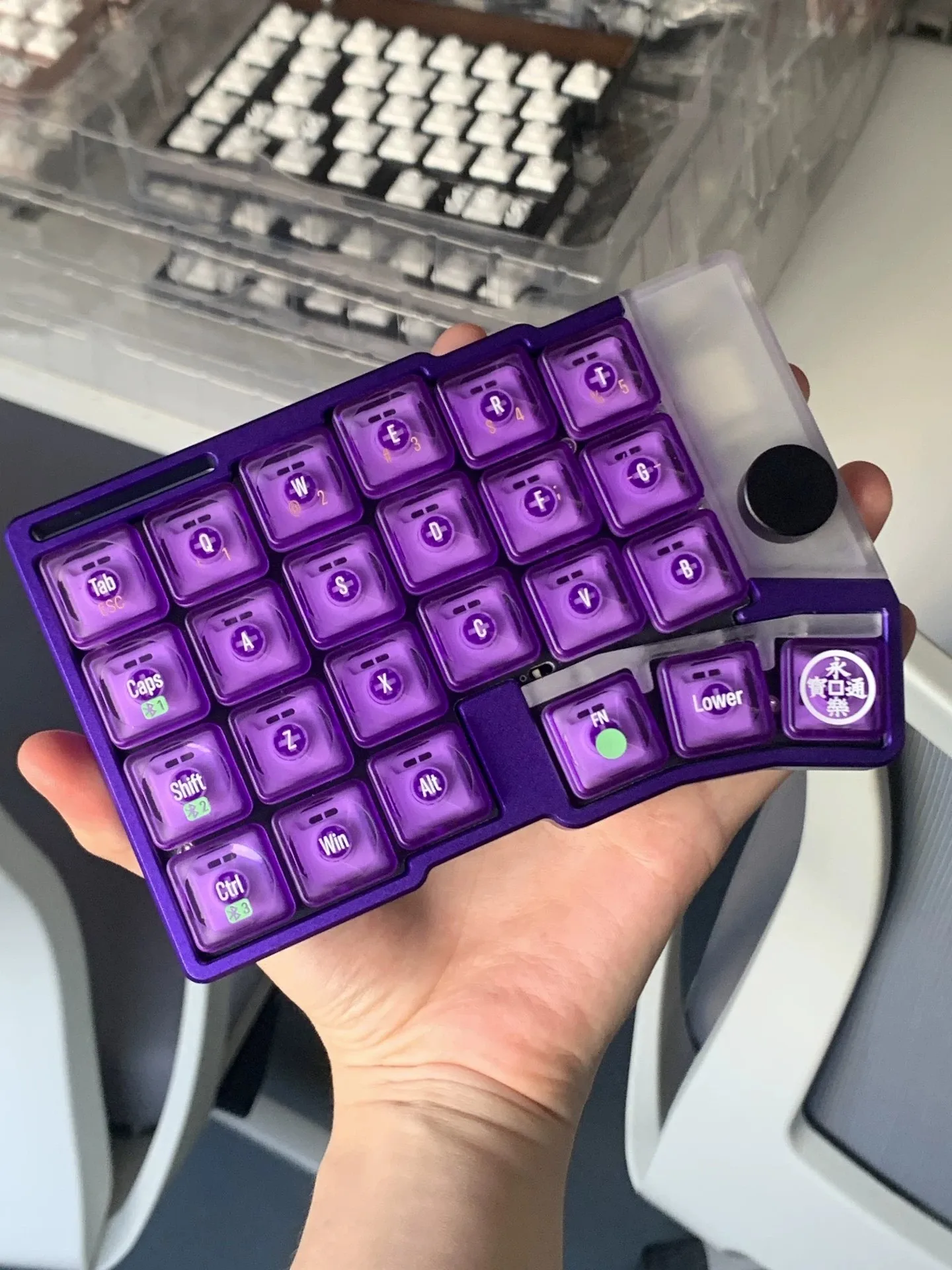 Jezail Funder Cornix Split Keyboard With Knob Cnc Aluminum Case