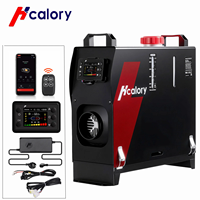 Hcalory Car Parking Heater with AC Adapter 12V/24V Auxiliary Heater Diesel All in One 8KW Air Diesel Heater for Home and Travel