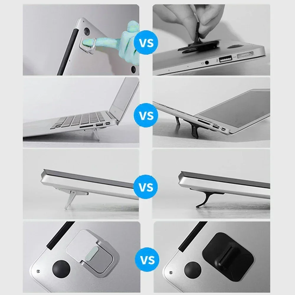 Aluminum Alloy Notebook Computer Invisible Bracket Mini Foldable Laptop Stand Portable Computer Keyboard Keyboard Lift for Desk image 3