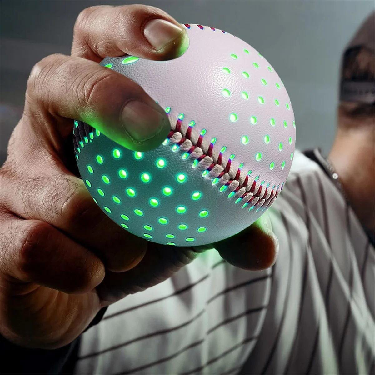 

ABMW-Light Up Baseball,9 Inch Glow in the Dark Baseball,Night Throwing Practice Baseball for Family Sports Entertainment