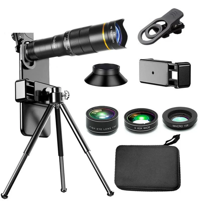 مجموعة عدسات المقربة المتنقلة 22x/32x عدسة التلسكوب الخارجي المقربة المتنقلة مناسبة للغناء والتصوير الفوتوغرافي في الهواء الطلق وغيرها