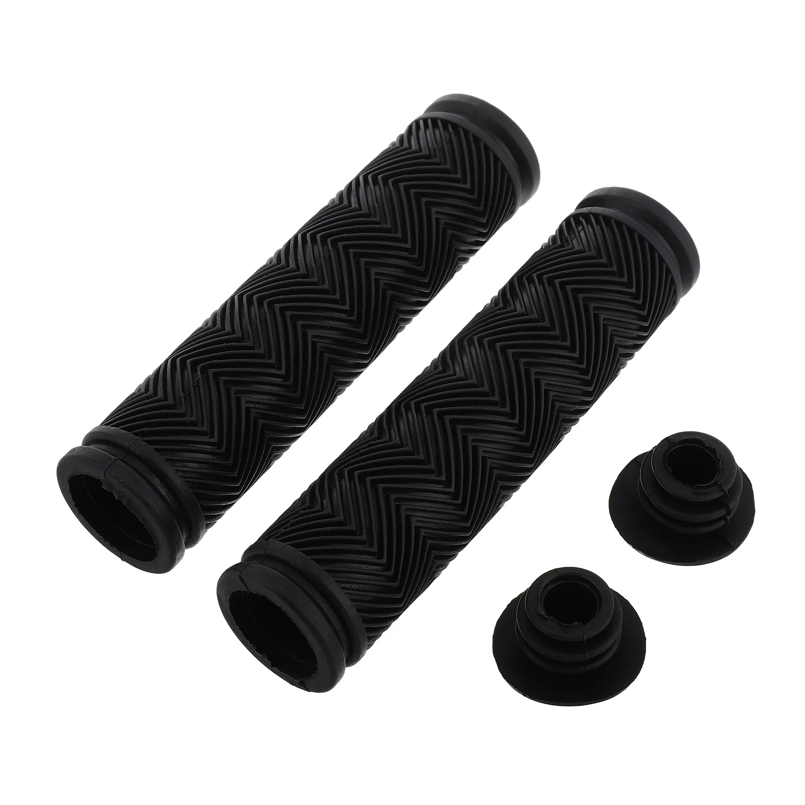 

1Pair Bicycle Handlebar Grips Non Slip Rubber Comfortable Shock Absorption Bike Grips for Mountain Road Scooters Black