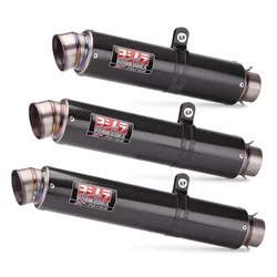 Inlet 60mm Motorcycle Exhaust Pipe Yoshimura Titanium Carbon Fiber Universal Motorbike Scooter Pit Dirt Muffler Escape Moto