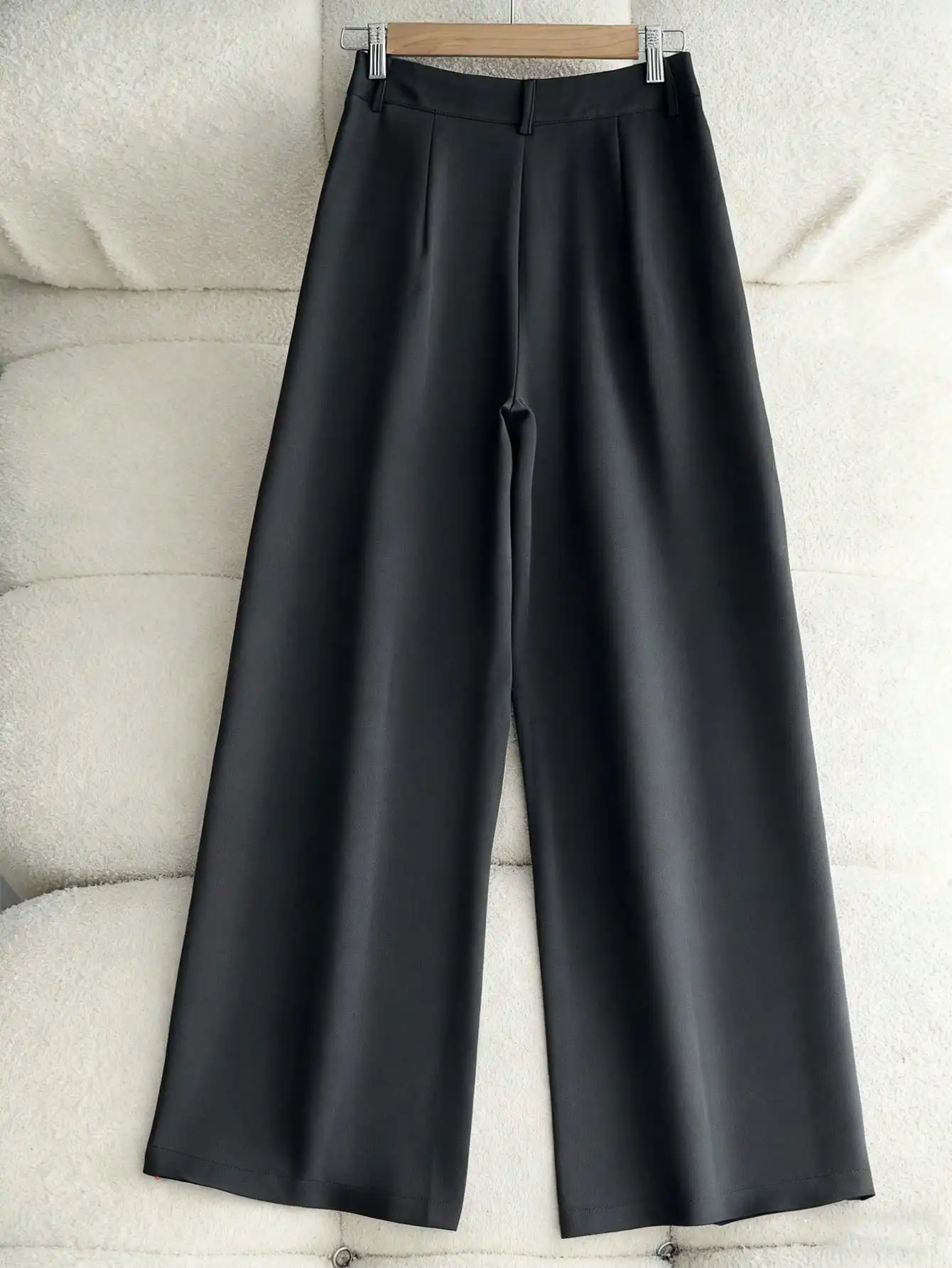 

Женские повседневные однотонные плиссированные брюки с широкими штанинами