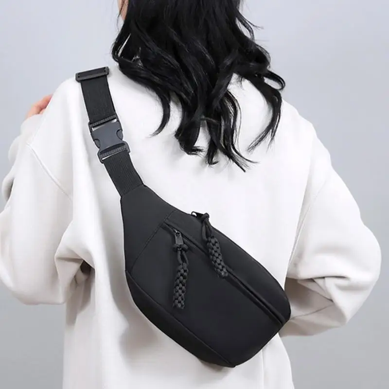 02DF Adjustable Waist Bag Chest Bag Small Crossbody Bag Trend Belt Bag Phone Case Waist Pack for Running Jogging Hiking
