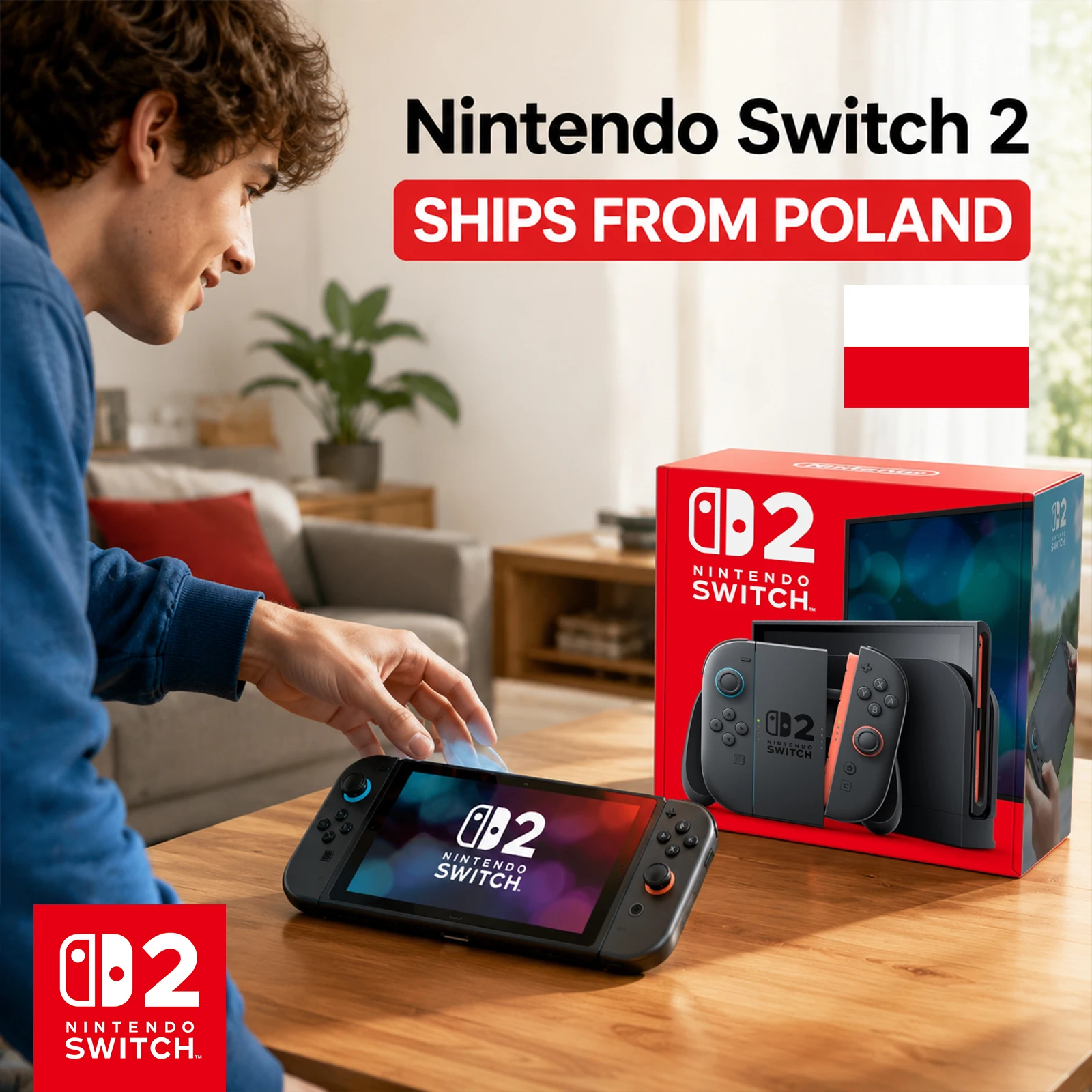 Nintendo Switch2 Edición Estándar – Consola Híbrida, Pantalla de 1080p, Rendimiento Mejorado, Compatible con Versiones Anteriores, Joy‑Con Actualizados
