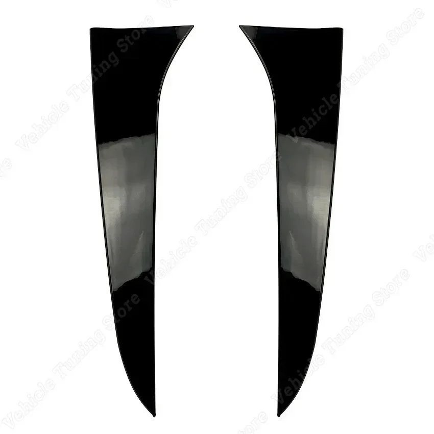 For BMW X1 E84 2009-2015 Gloss Black Car Rear Trunk Window Side Canard Splitter Spoiler Wing Sticker Tuning Body Kit Accessories