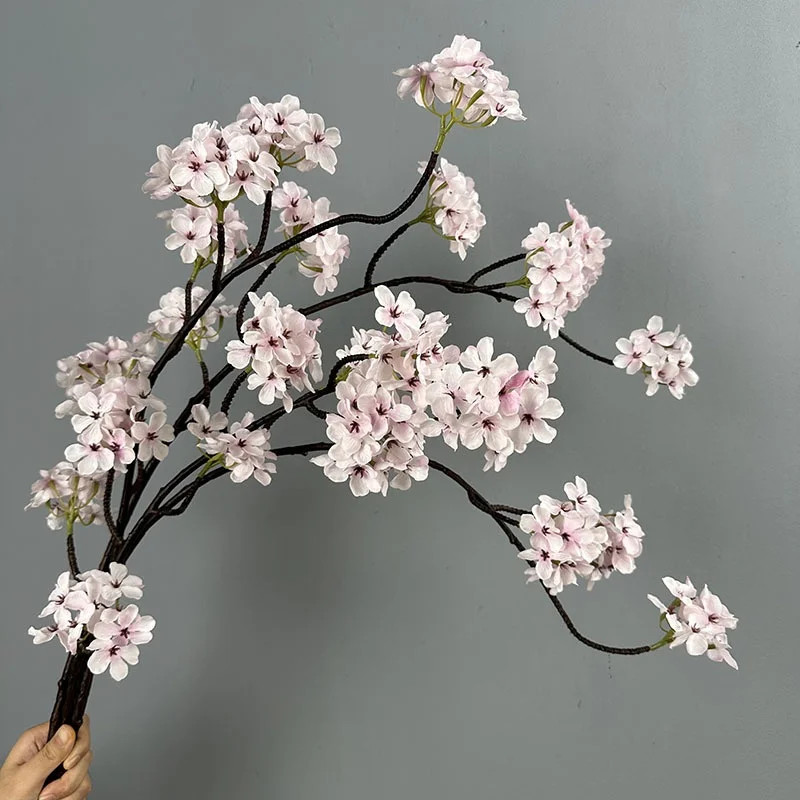 Luxuriöse künstliche Birnenblüten für Herbst und Winter, 90 cm, Seidenblumen für Wohnzimmer, Hochzeiten, Partys, Weihnachtsdekoration, Outdoor-Blumenschmuck – Detail 6
