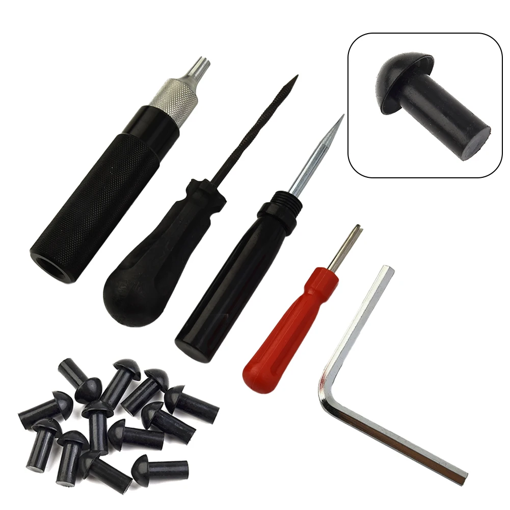 1set Auto Moto Riparazione Pneumatici Strumenti Plugger K di Riparazione Ruota Pneumatico Puntura Fungo Spina Sonda Ugello Per Auto Moto  34