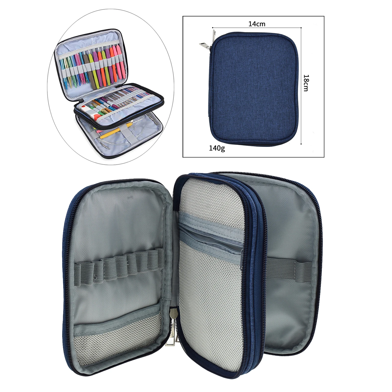 Crochet Hook Case Storage Zipp - Crochet Market Bag avaliação e preço