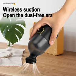 Portable Wireless Vacuum Cleaner Handheld Desktop Cleaning Machine for Office Vehicle Home Computer Mini Mute Capsule Hoovers