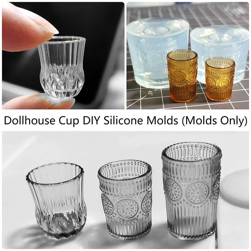 Dollhouse Cold Drink Cup Juice Cup Water Cup DIY Silicone Mold Dollhouse Juice Cup Drink Cup Dollhouse Accessories (Mold Only)