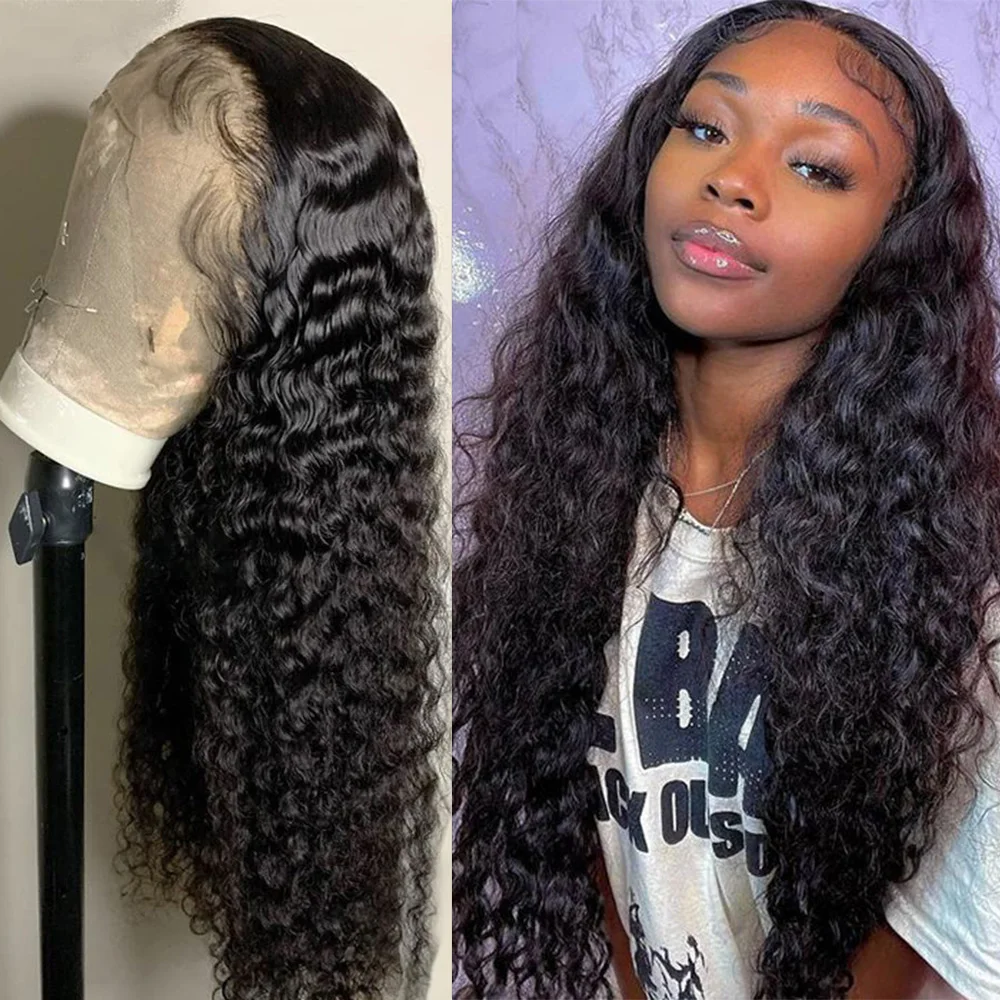 

40-дюймовые парики с HD-волной и кружевной передней частью 13x6, бразильские парики 7x6 360 с свободной водной волной и кружевной передней частью, из натуральных человеческих волос, для женщин, плотность 220%