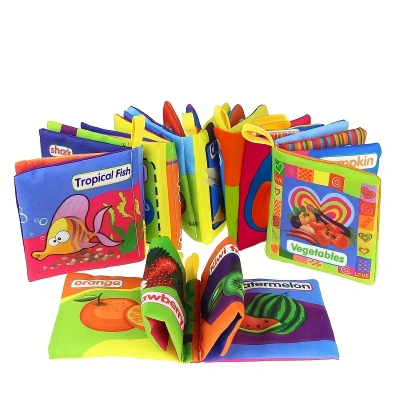 Baby Soft Cloth Book for Newborns 0-36 Months Book Cognitive Early Educational Toys for Kids Gift