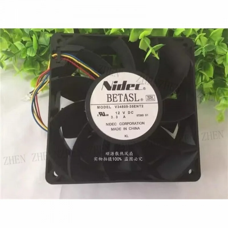 Y for  V34809-35ENT2 DC12V 3.3A 120*120*38MM 4-Wire Cooling Fan