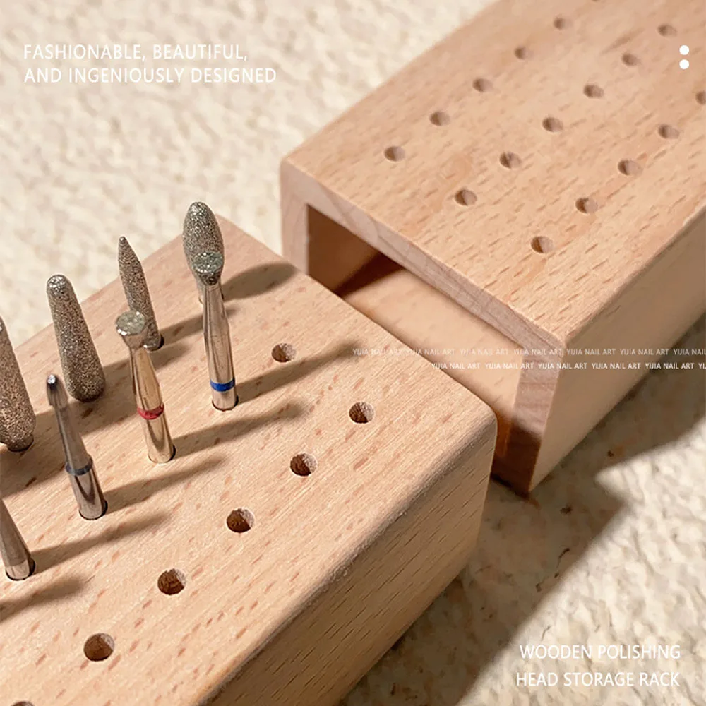 18/61/81 Slots Polishing Head Storage Wood Nail Drill Bit Organizer Tray Milling Cutter Holder 2.35mm Shank Fit Display Stand