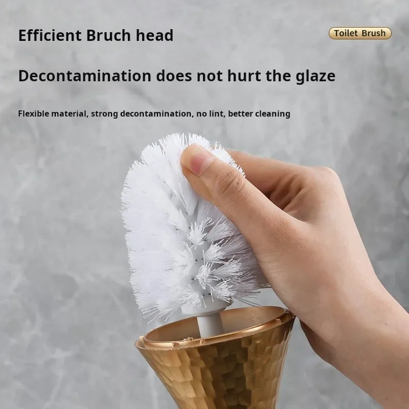 Long Handle Toilet Brush Set with Holder Stand - Hygienic Bathroom Cleaning Tool for Household and Restroom Organization Use