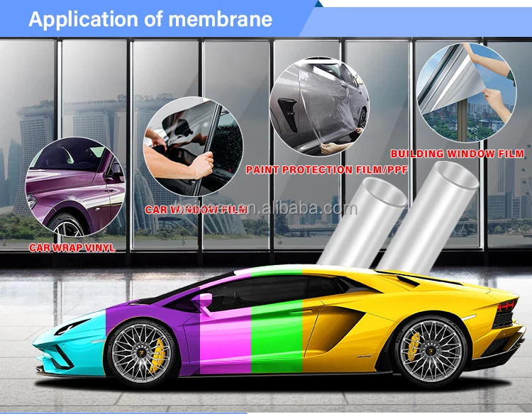 BKE PET TPU PPF 6 Mil Material Front Windshield Protection Film Car Window Tint Anti Break Windshield Protection Film