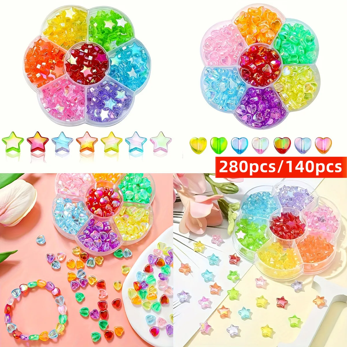 280/140Pcs 7 Colors…