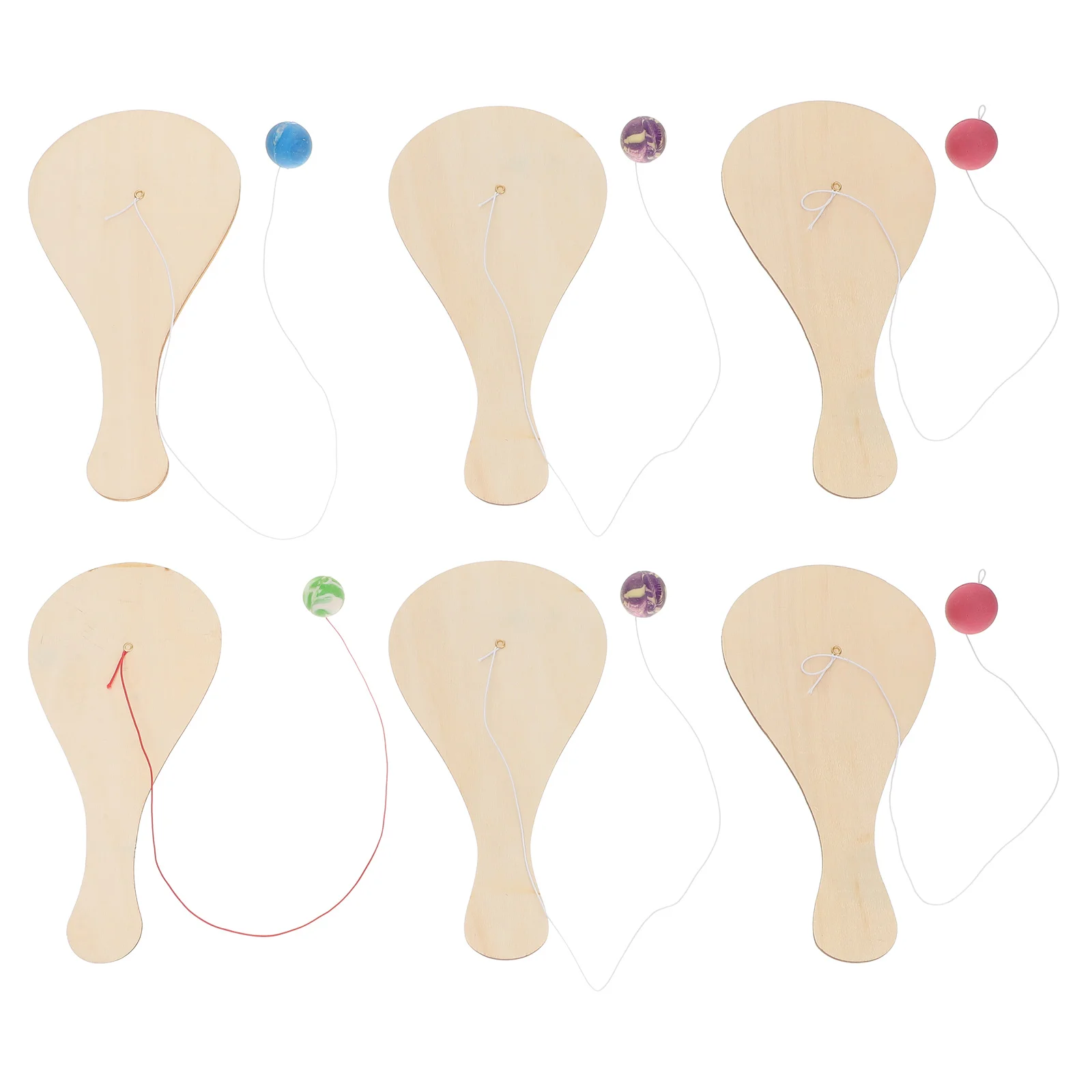 6 шт. деревянная ракетка, развлекательная детская игрушка, сделай сам, граффити, весло, мяч, бейсбол, экологическое творчество, креативная живопись