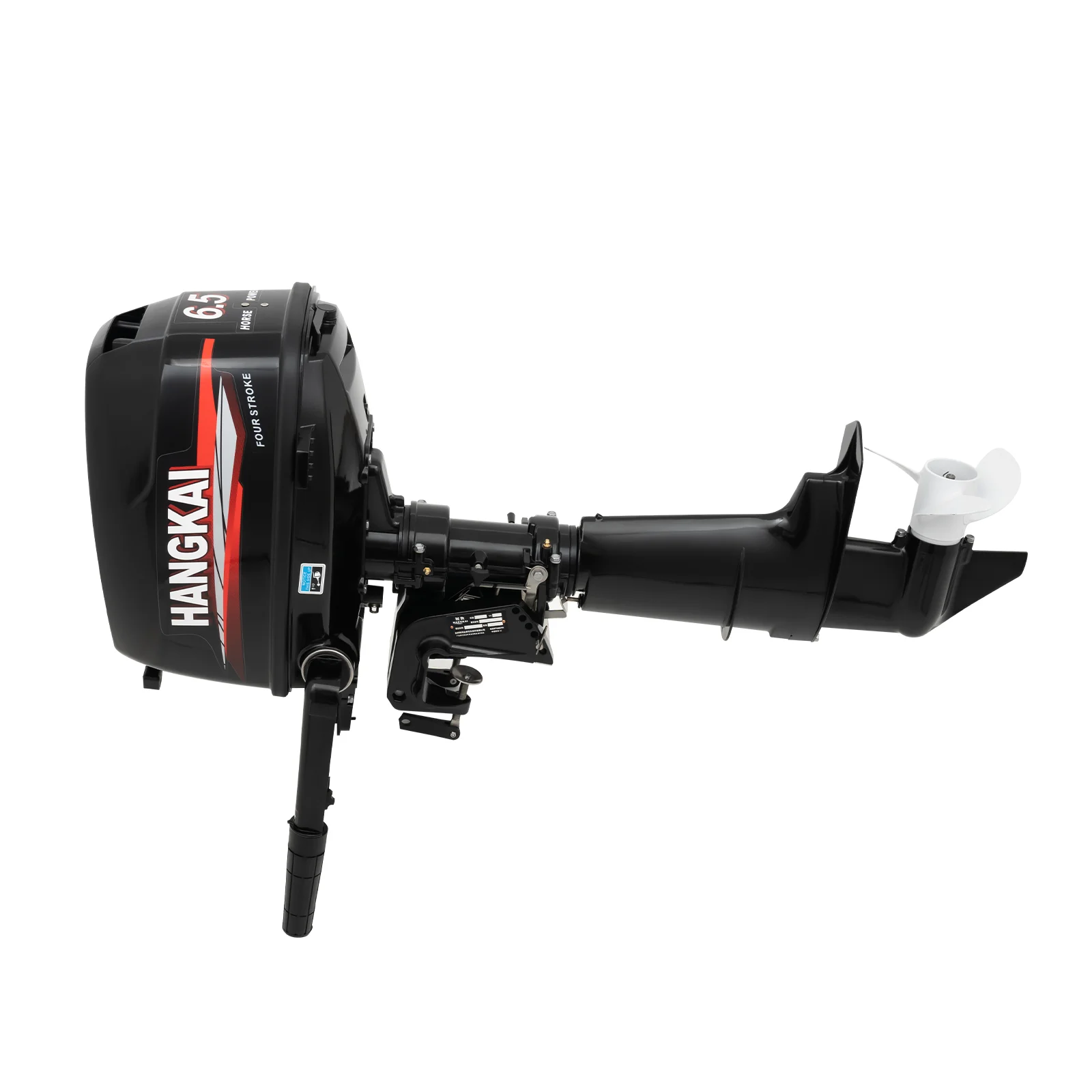 4 Stroke 6.5 HP Outboard Motor Boats Engine Manual Start 1 Cylinder Water-cooling CDI 123CC 5-20km/h