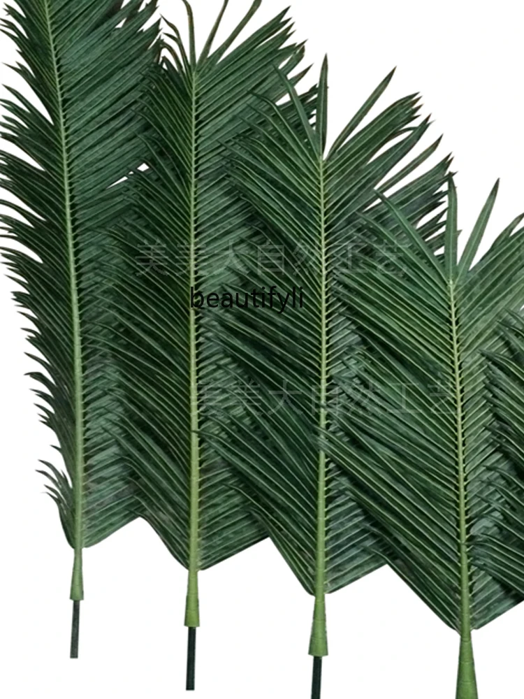 

Artificial Coconut Leaves Tropical Green Plant Landscape Decoration Floor Fake Leaves Simulation Palm Palm-Leaf Fan Leaves