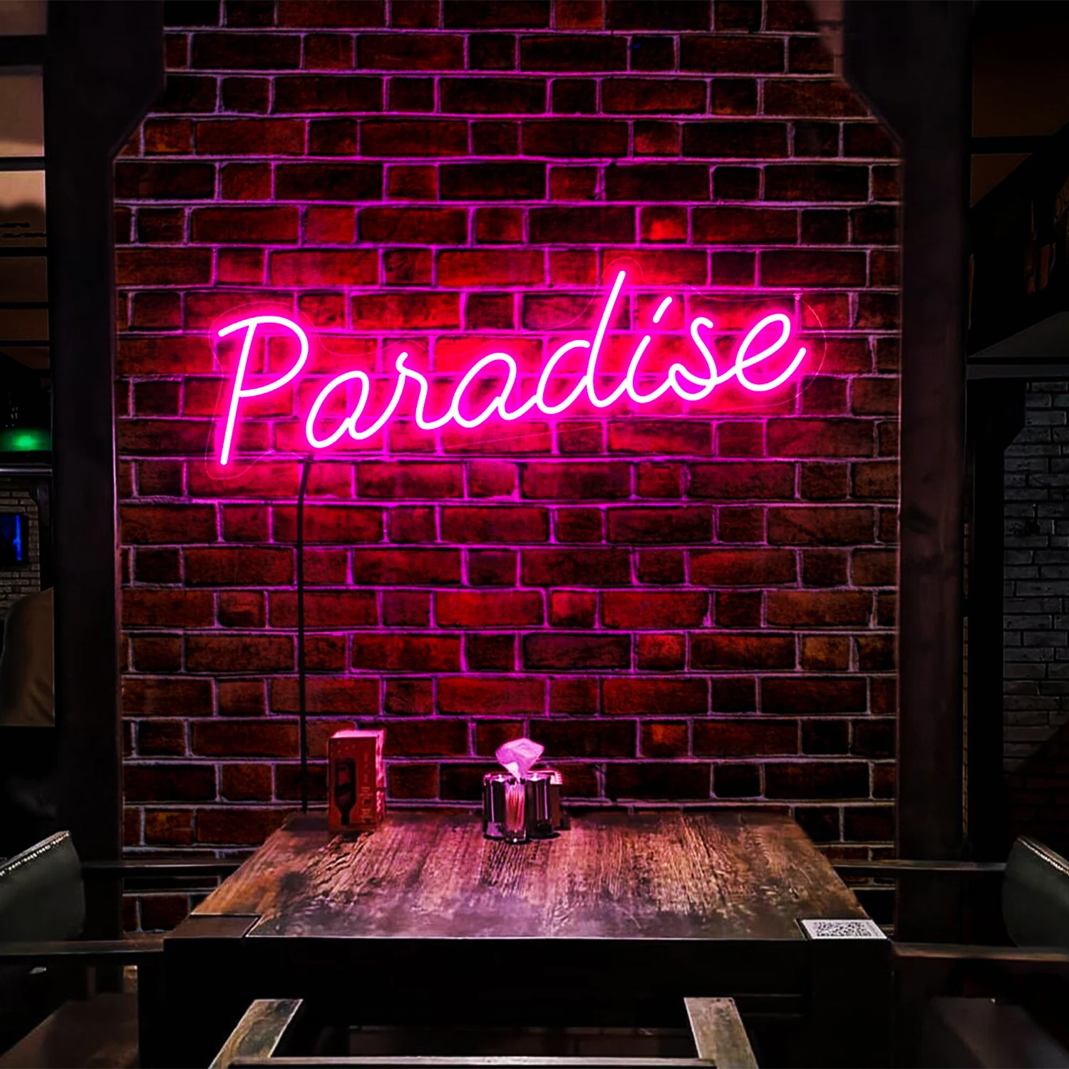 Paradise Neon Sign Men's Ladies Room Apartment Family Bedroom Living Room Restaurant Bar Cafe Wall Decoration LED Neon Lettering