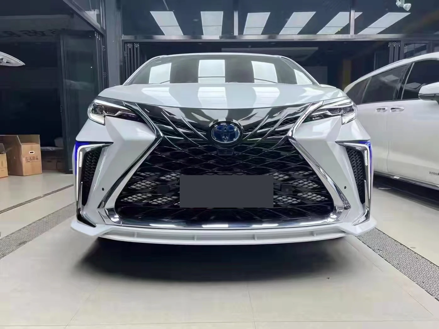 For 2020-2022 Toyota Sienna Upgrade Dream Drama Style Body Kits Front Bumper Grille Front Lip Rear Lip Perfect Fitment - Image 2