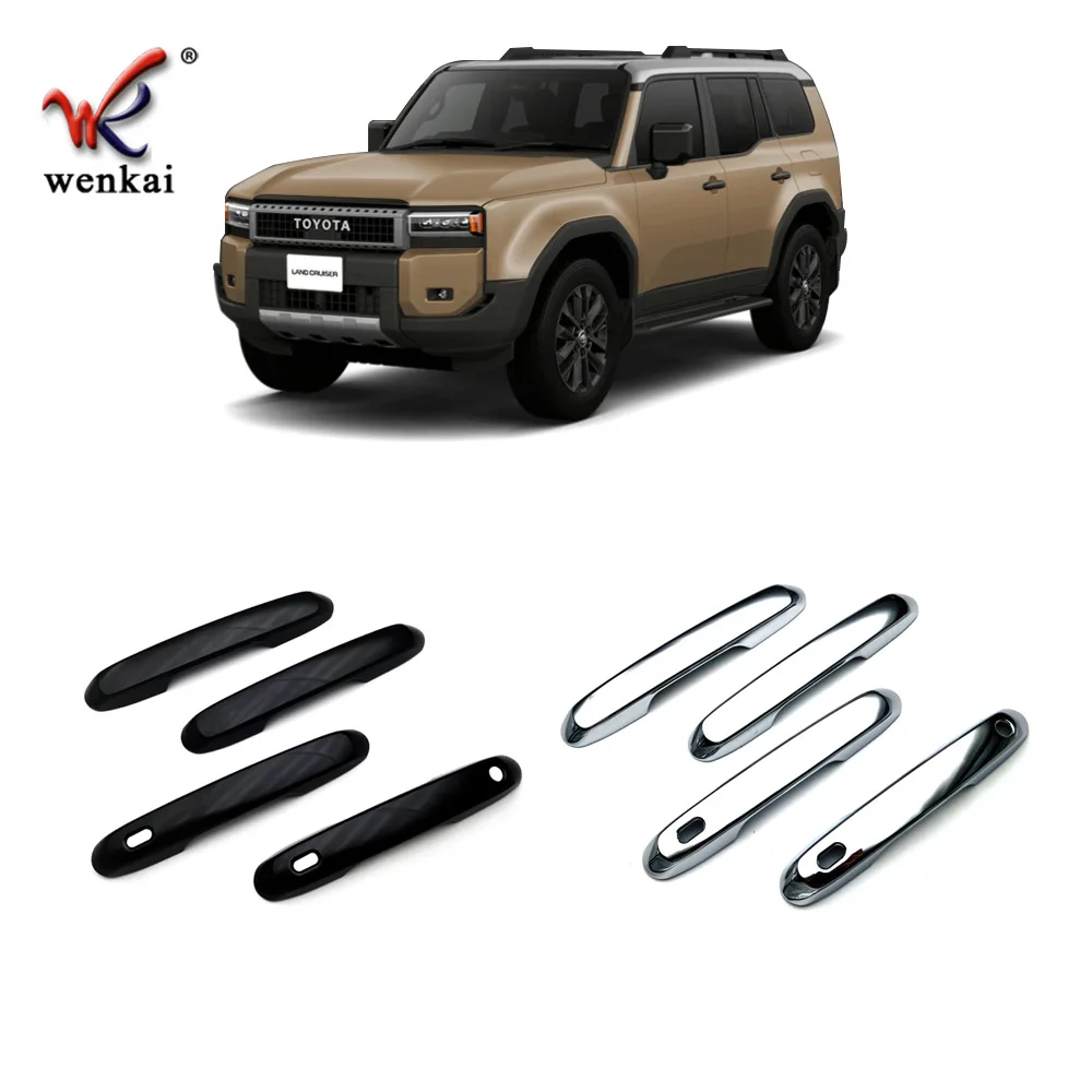 Car Door Handle Protect Cover Cap Sticker For 2024 Toyota Prado Landcruiser LC250 Accessories