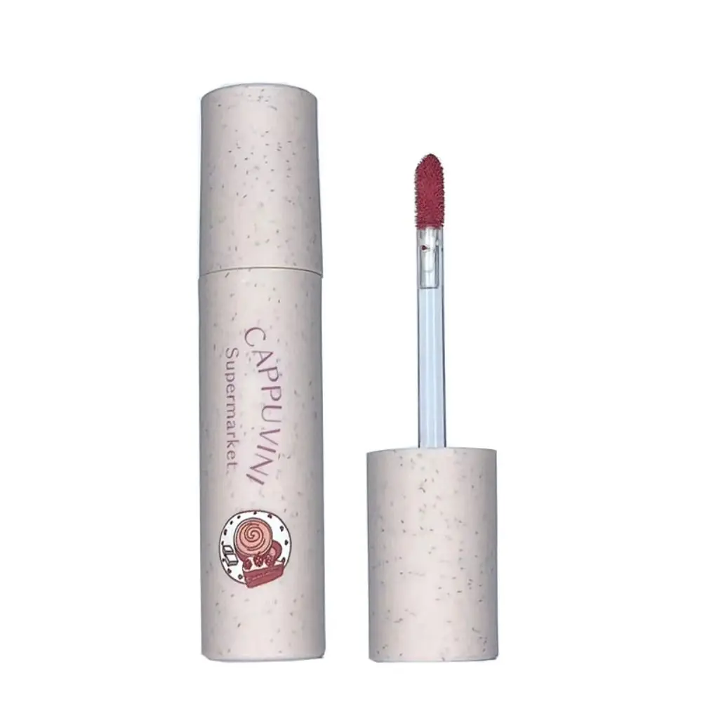 Mehrzweck-Langanhaltender, mattierter Samt-Lipgloss, Antihaft-Becher, wasserdichte Lippenglasur, glatt, schweißfest, Milchkuchen-Lippencreme für Mädchen