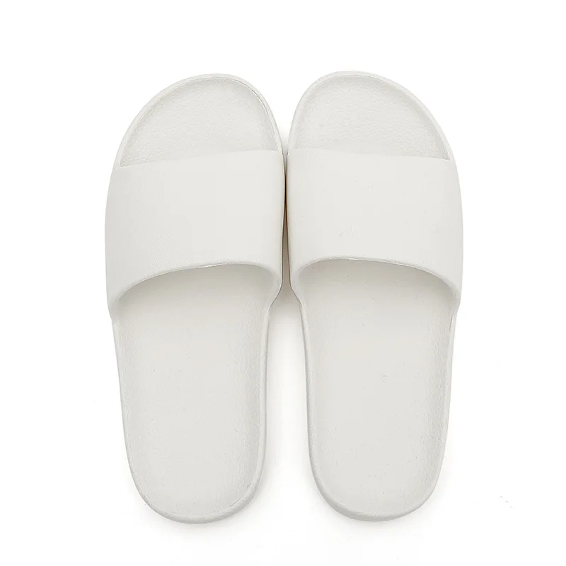 Summer Home Men Slippers Simple Black White Shoes Non-slip Bathroom Slides Flip Flops Indoor Women Platform Slippers