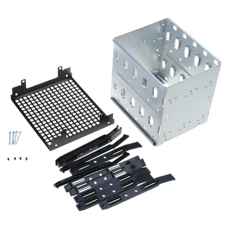 HDD Cage 5-Bay 5x3.5'' Hard Drive Organizing Rack Stainless Steel Frame