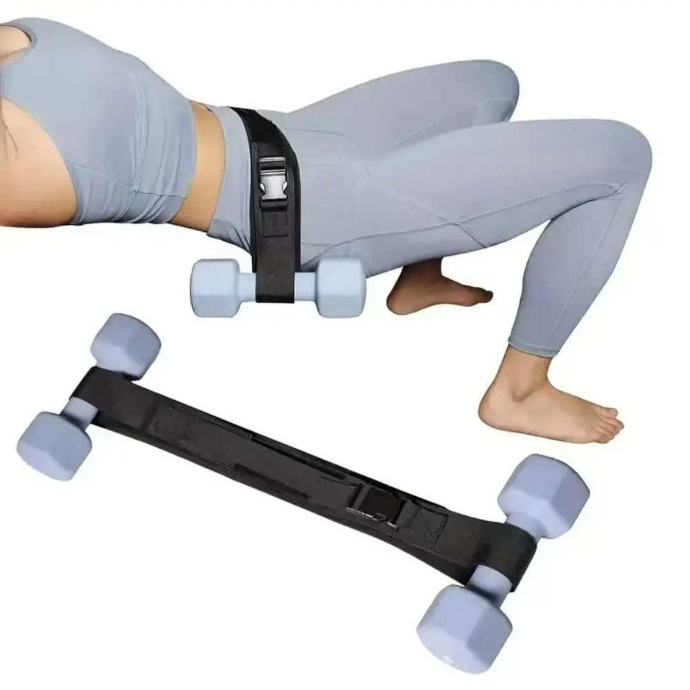 Cinturón de empuje de cadera fácil de usar, cinturón ajustable con mancuernas de grado profesional, mejora la fuerza, cinturón de entrenamiento de cintura antideslizante, entrenamientos en el hogar