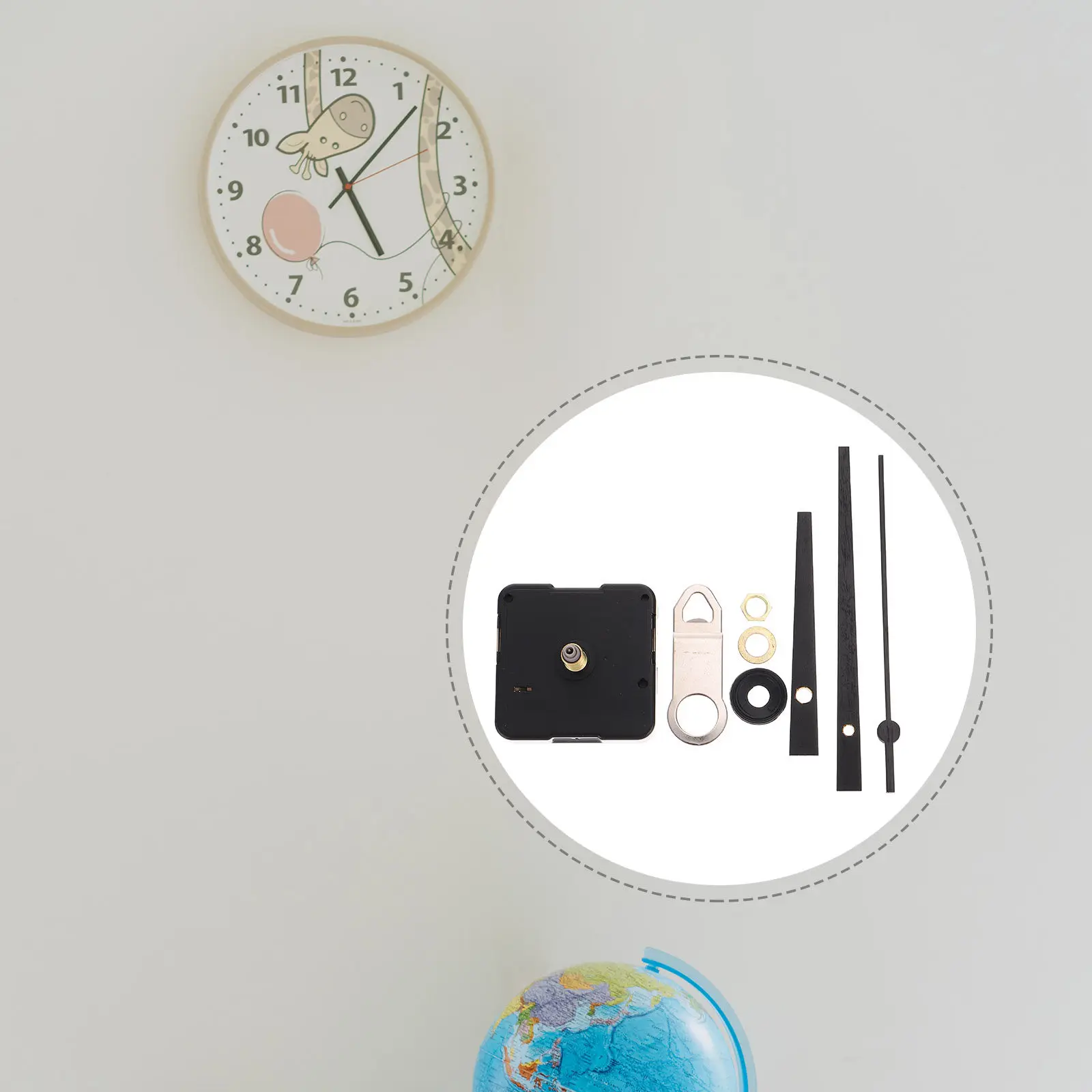 1Set Clock Movement Kit Battery Powered Clock Motor and Hands Set for DIY Wall Clocks Cross Stitch Embroidery Frameless Clocks
