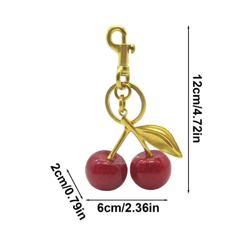 Trendy Cherry Charm Accessory Women\'s Bag or Keychain Pendant Cherry Adornment Individualized Bag Decoration for Women