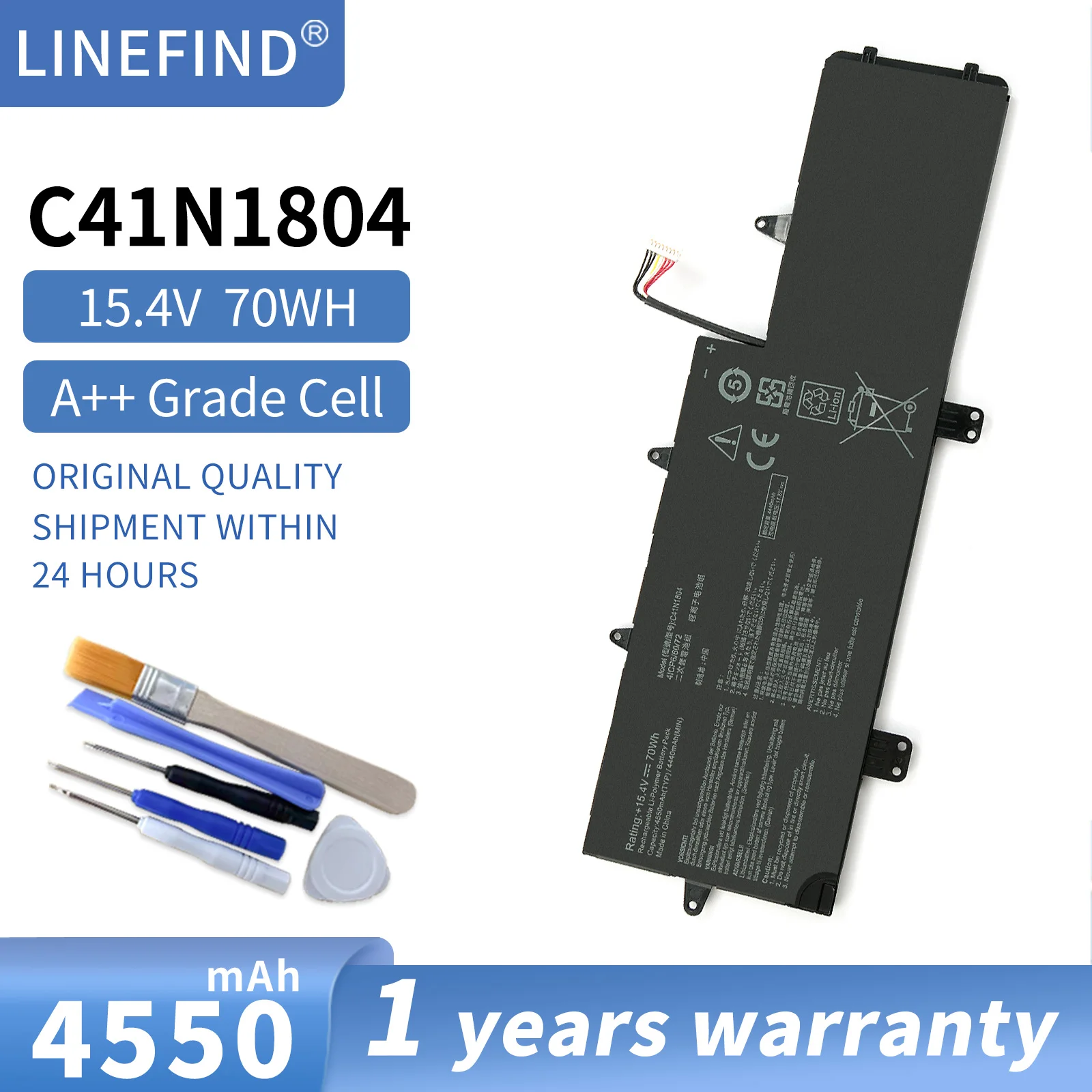 

C41N1804 Laptop Battery For ASUS ZenBook Pro 14 UX450FDX UX450FD UX480 UX480FD UX450FDX-1A UX450FDX 2-year warranty