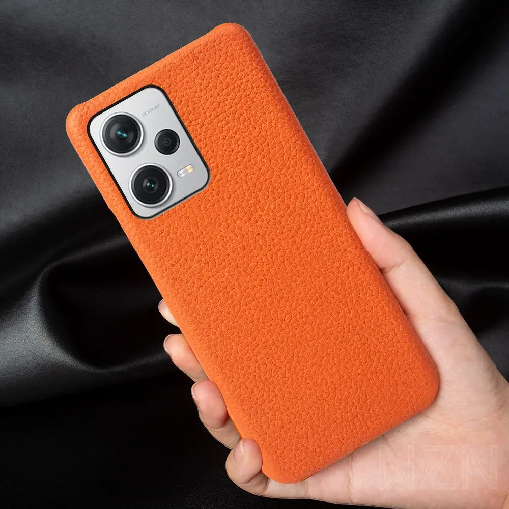 For Xiaomi Redmi Note 13 Pro+ Case Luxury Genuine Leather Phone Cover For redmi Note12 Pro plus Protection Fundas Mi 12Lite Capa