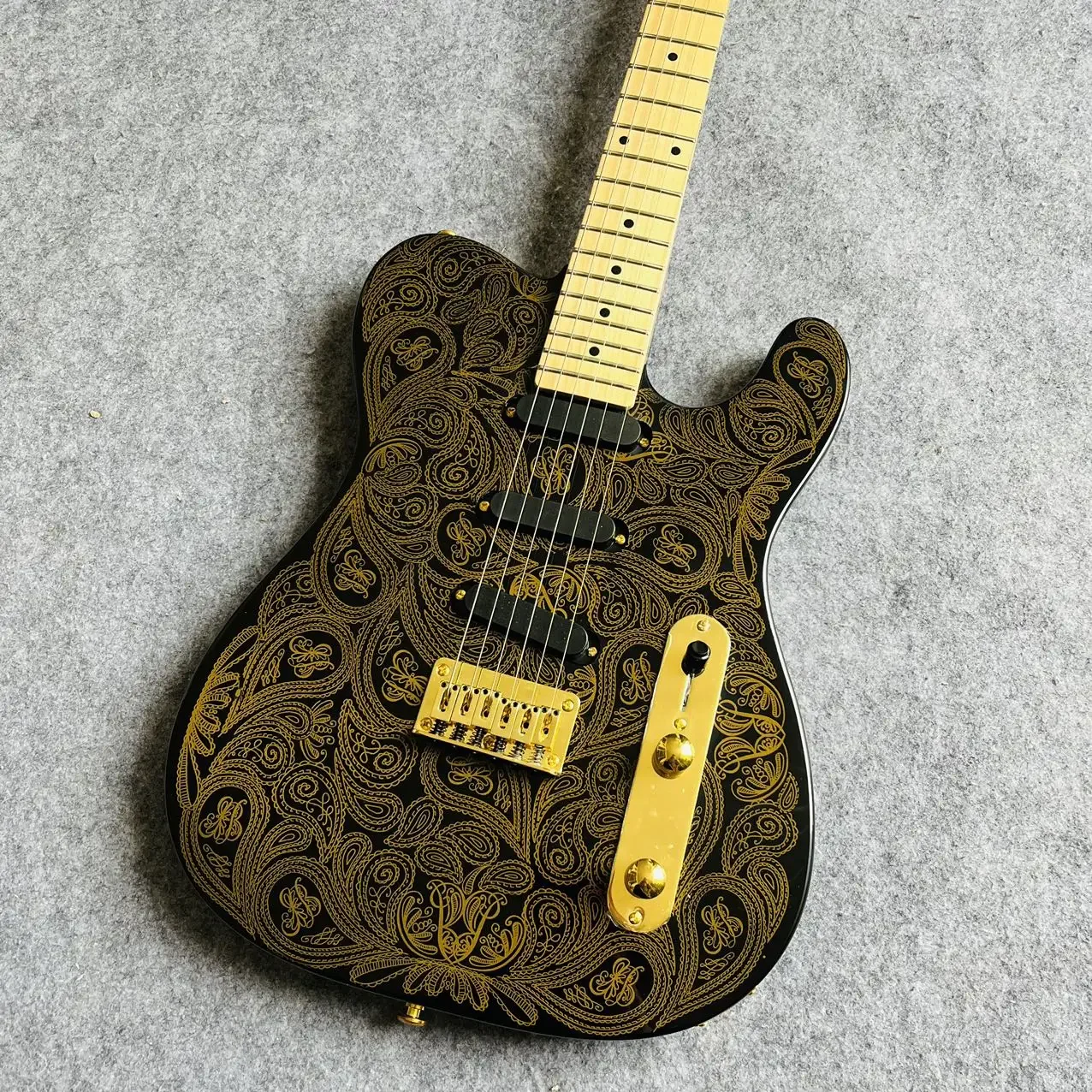 2024 The High Quality Basswood Body Maple Neck Custom 6 String Guitars The Telecast-er Style Figure Guitar Electric Guitars ABC