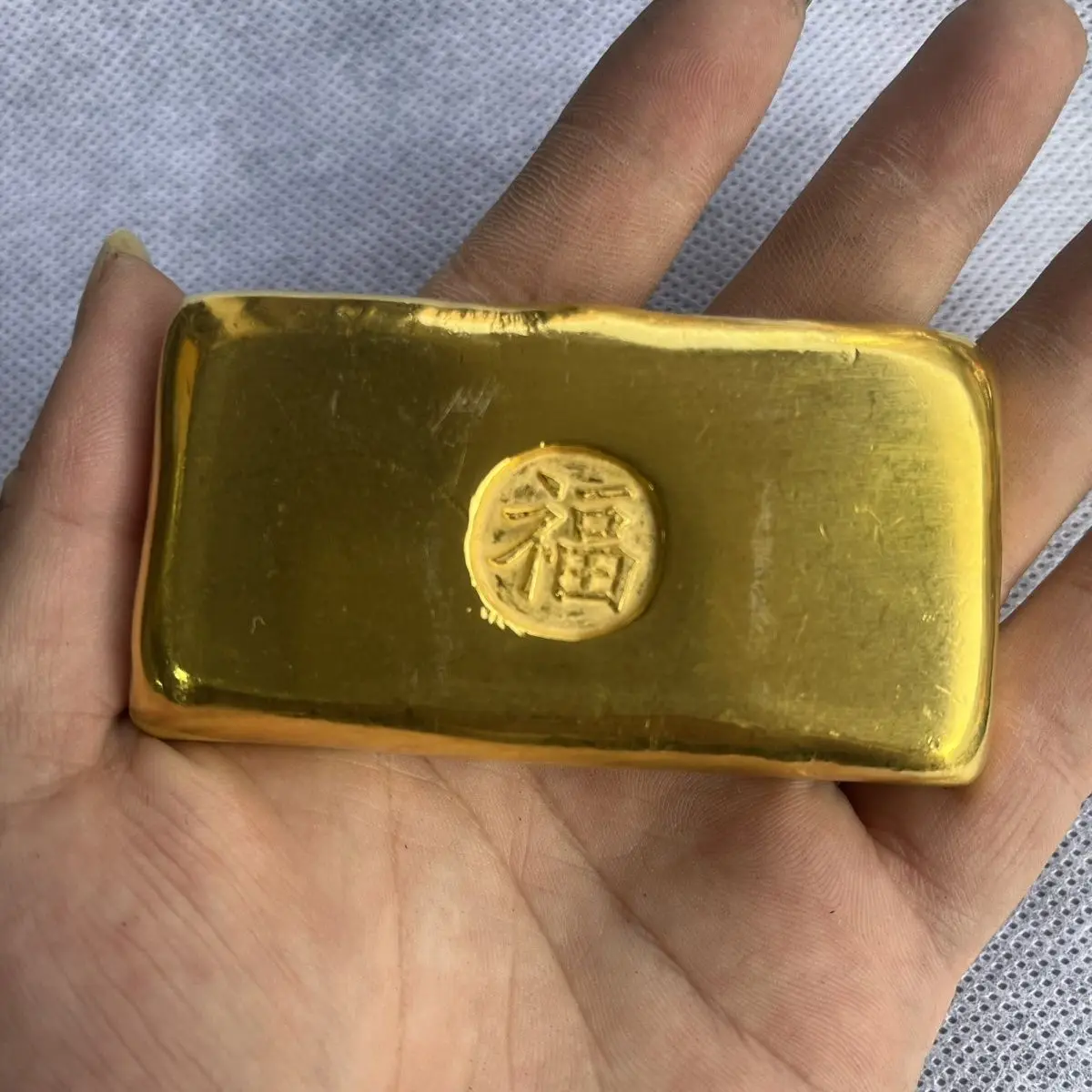 

Ten taels of lucky gold bricks, old gold bars in the vault of the Qing Dynasty, gold ingots in the Republic of China, antique gi