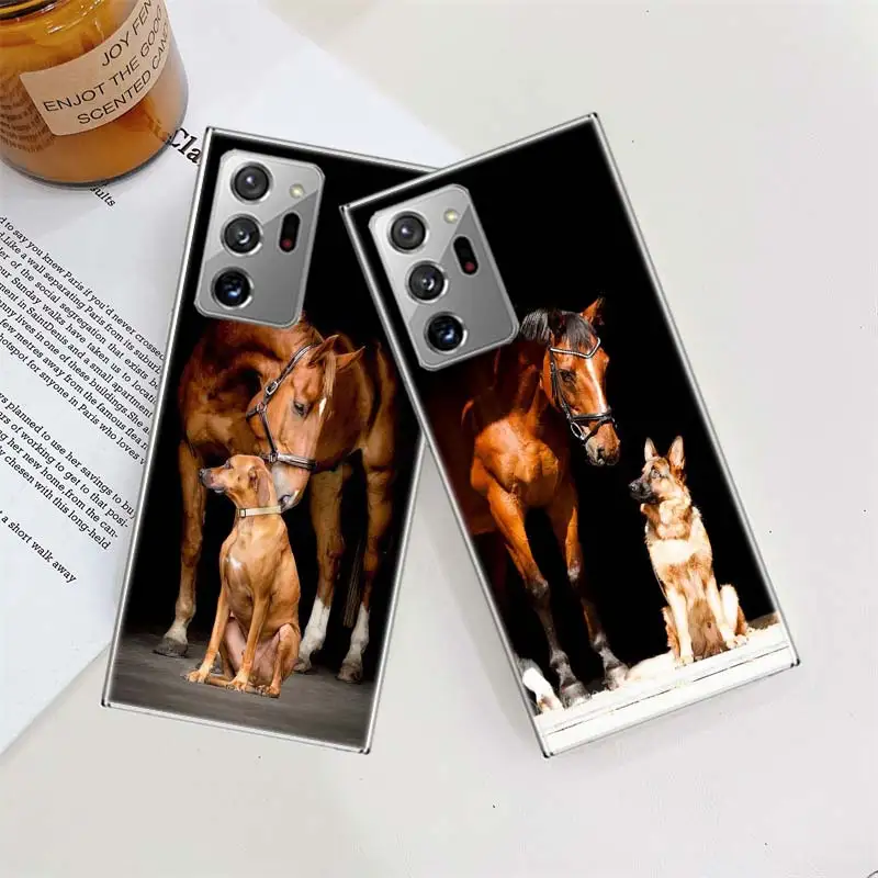 Domineering Cool Horses And Dogs Phone Case For Samsung A55 A35 A25 A15 A05S A04 A04S A14 A24 A34 A54 M11 M12 M21 M30S M31 M31