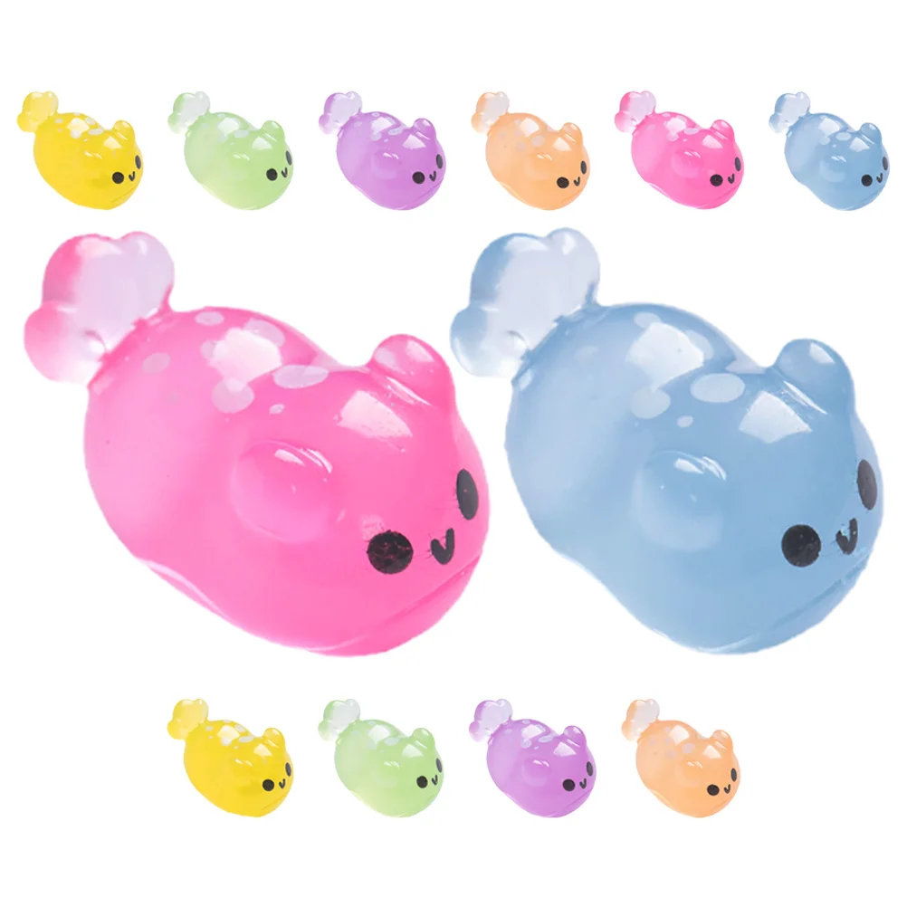 

12pcs Ocean Animal Figurines Luminous Mini Resin Sea Slug Decor For Aquarium Fairy Garden Fish Tank Ornaments Glow In The Dark