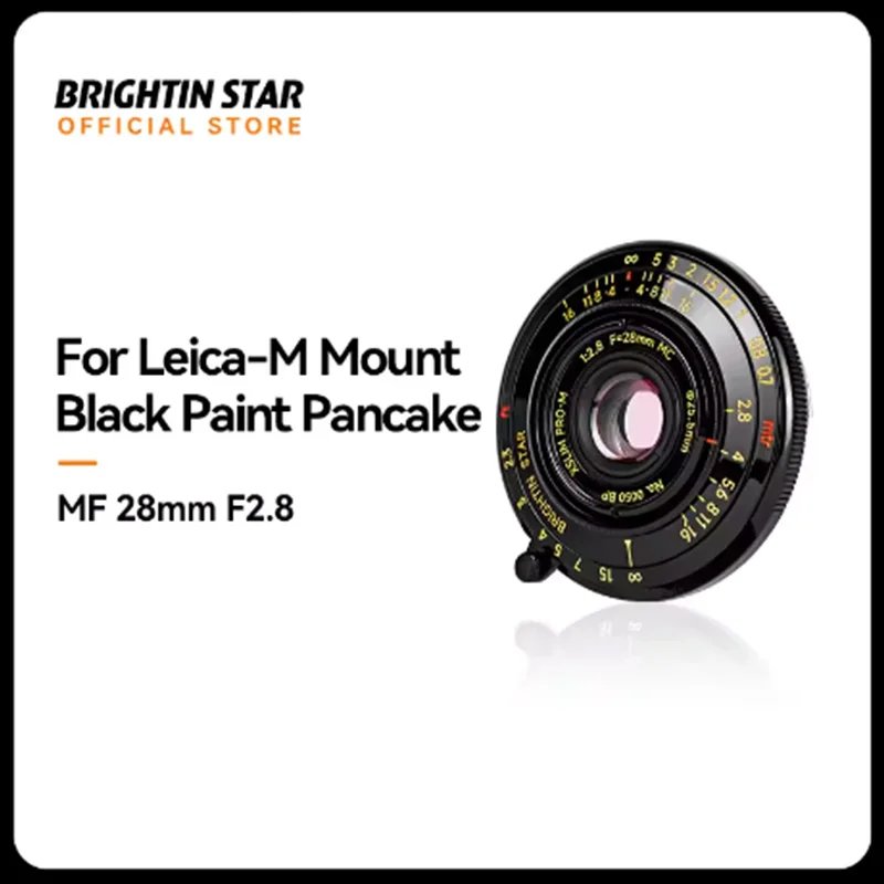 Brightin Star 28 มม.F2.8 Full กรอบ 28 มม.F2.8 สีดํามุมกว้าง Full กรอบโฟกัสภาพเลนส์สําหรับ Leica M Mount
