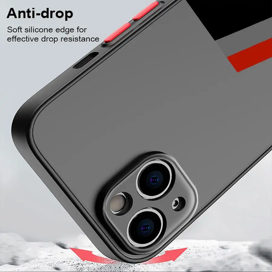 Custodia per Apple iPhone 11 13 Pro 11 Max 16e 15 XR 12 Mini XS 14 16 Bordo nero Shell Auto A-Audi Logo